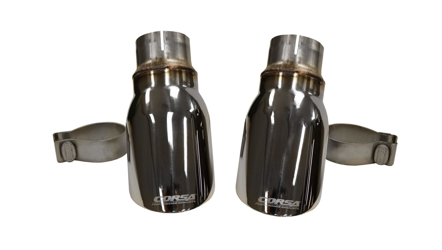 CORSA PERFORMANCE Two Single 4in Polished Pro-Series Tips Kit 14977