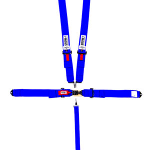 CROW SAFETY GEAR 5-Pt Harness Small Latch Blu Bolt in Blk Hardware 11003B