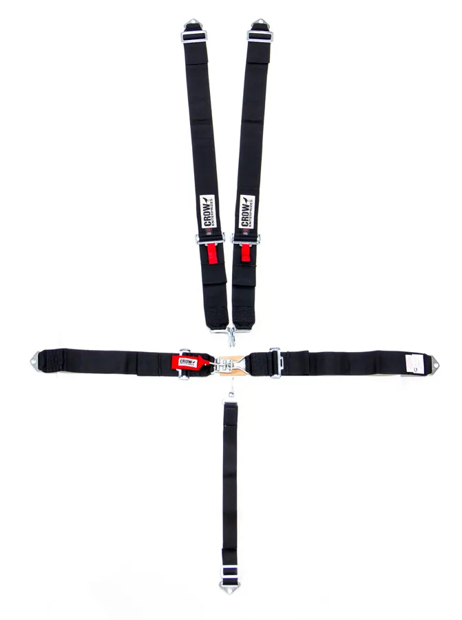 CROW SAFETY GEAR 5-Pt Harness Small Latch Blk Bolt In Pull Down 11004