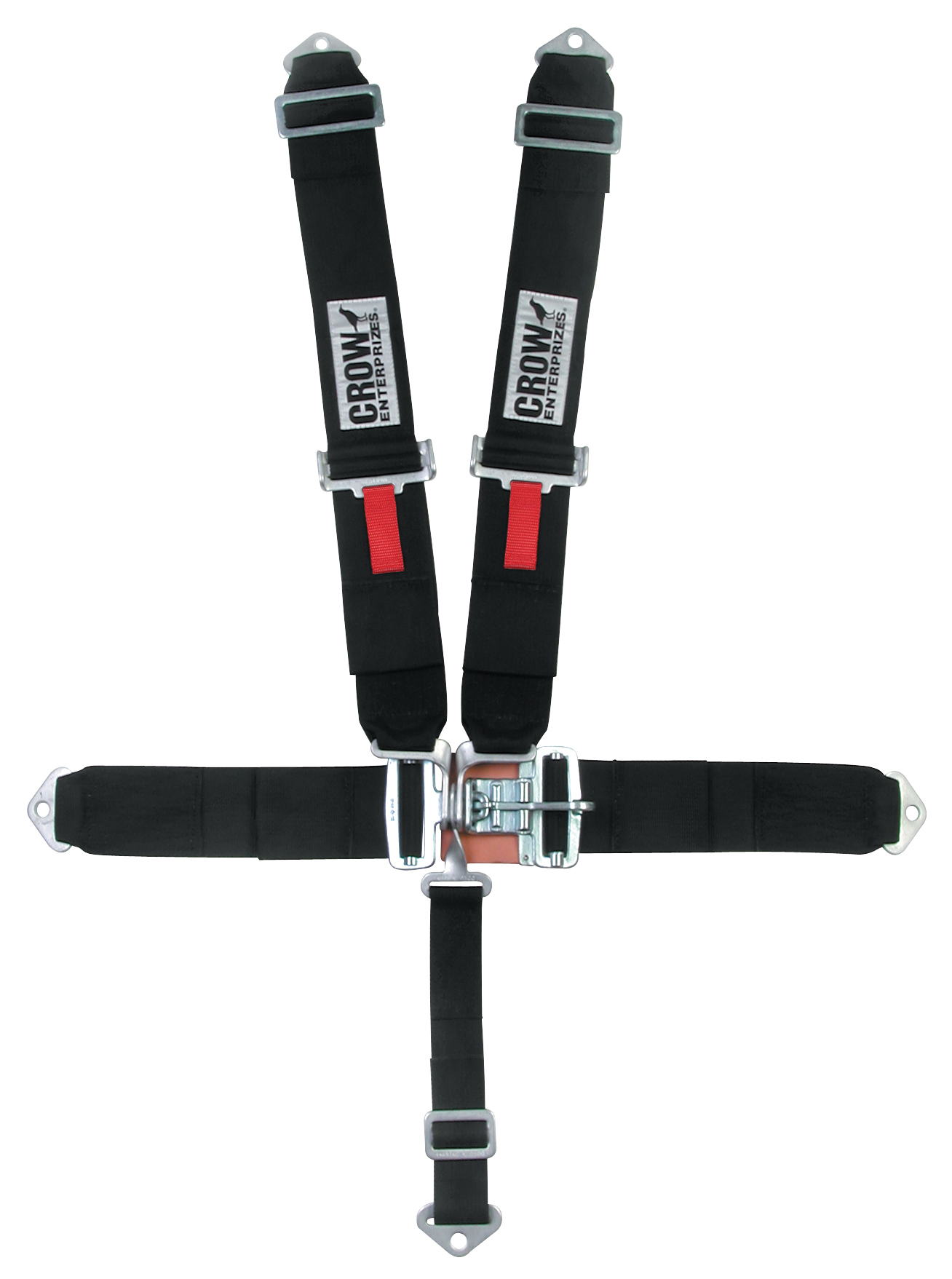 CROW SAFETY GEAR Harness 5 Point Latch and Link 16.1 QA Black 11064-2