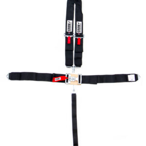 CROW SAFETY GEAR 5-Pt Harness Big Latch Blk Bolt In V Type 11084A