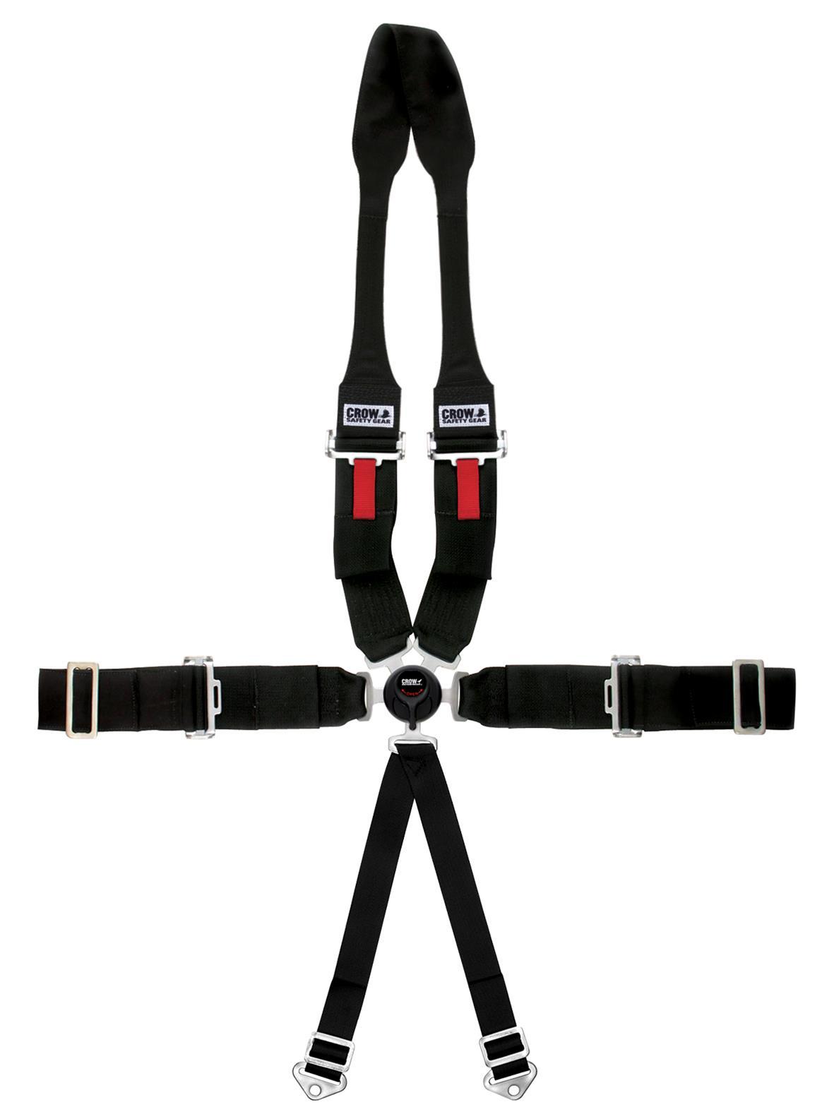 CROW SAFETY GEAR 6-Way 3in Restraint Kam Lock Lap Belt Pull Up Dr 11114DBA