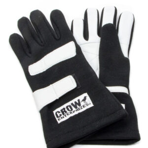 CROW SAFETY GEAR Gloves Large Black Nomex 2-Layer Standard 11724