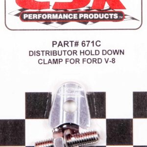 CSR PERFORMANCE Ford V8 Distributor Hold Down Clamp - Clear 671C