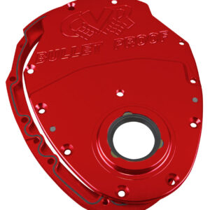 CVR PERFORMANCE SBC Billet Timing Cover 2-Piece Red TC2350R