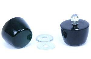 DAYSTAR PRODUCTS INTERNATIONAL 87-06 Jeep YJ Hood Bumpers - Black KJ71051BK