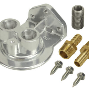 DERALE Single Mount Oil Filter Mount Ports Up 13005