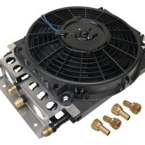 DERALE Dual Circuit Oil Cooler w/Fan 8an 8 & 8 Pass 15200
