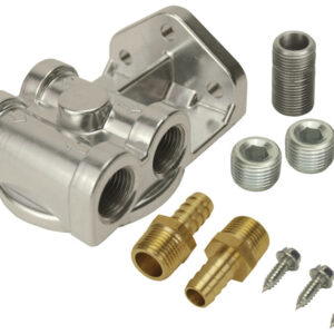 DERALE Single Mount Oil Filter Mount Side Ports 15709