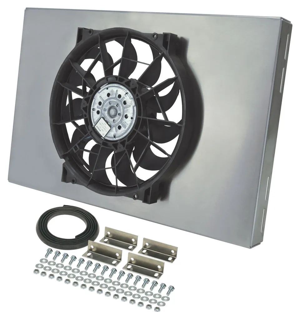 DERALE RAD Fan w/Alum Shroud Assembly 16827