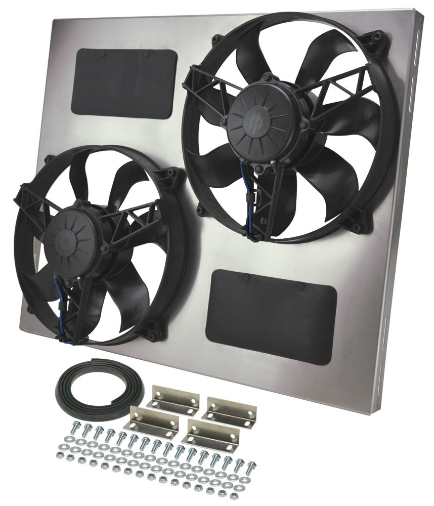 DERALE Dual RAD Fan w/Alum Shroud Assembly 16835