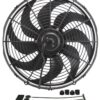 DERALE 16in Dyno-Cool Curved Bl ade Electric Fan 18916