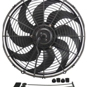 DERALE 16in Dyno-Cool Curved Bl ade Electric Fan 18916