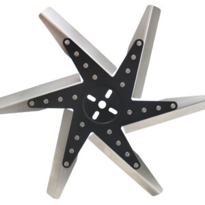 DERALE 18in HP Stnless Steel Fl ex Fan (Black Hub/Rvrse 19318