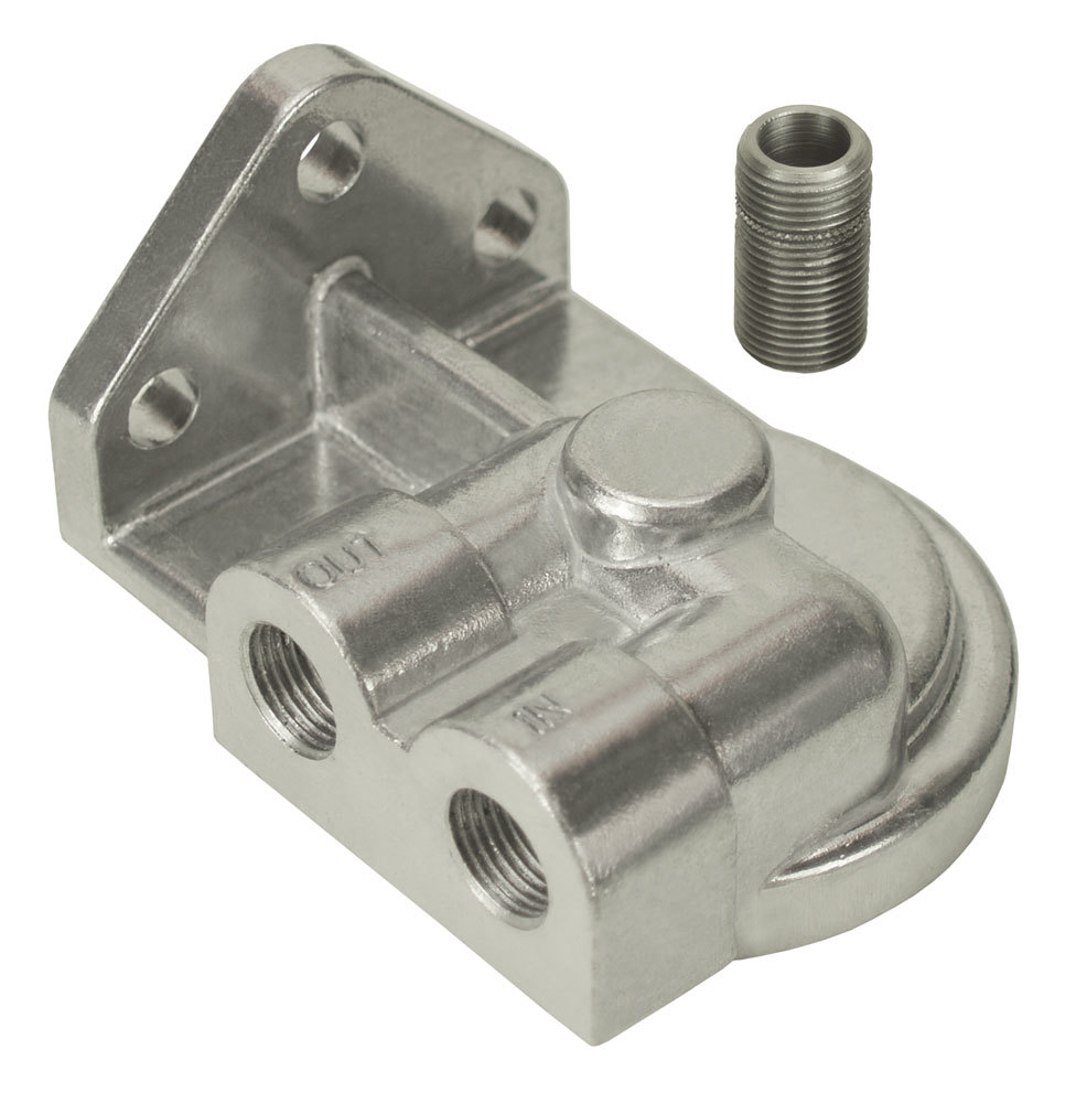 DERALE Single Left-Port Filter Mount 3/8in NPT 25750