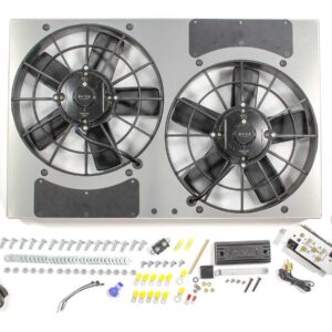 DERALE PWM Dual RAD Fan/ Aluminum Shroud Assembly 66831
