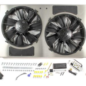 DERALE PWM Dual RAD Fan/ Aluminum Shroud Assembly 66838
