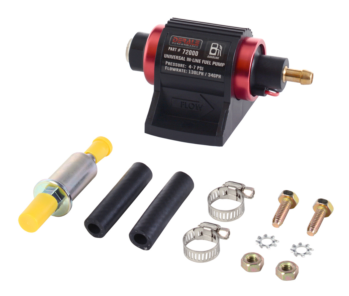 DERALE In-Line Fuel Pump 130LPH Gasoline 72000