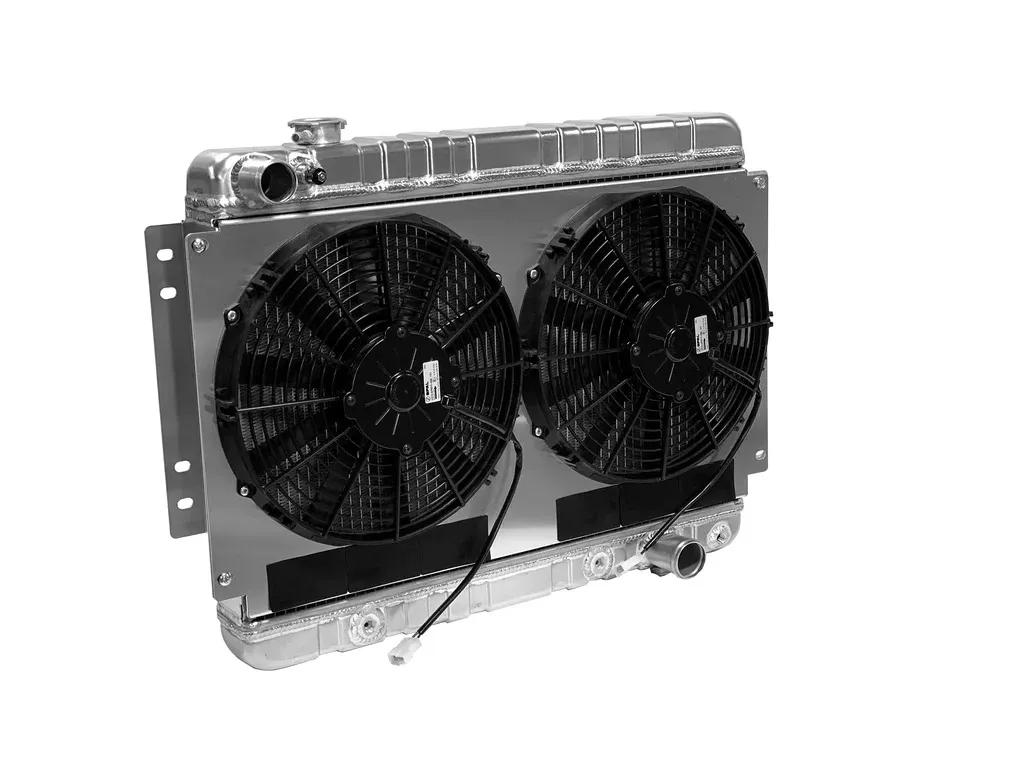 DEWITTS RADIATOR Radiator w/Fans Chevelle 66-67 Auto Trans Raw 32-4139002A