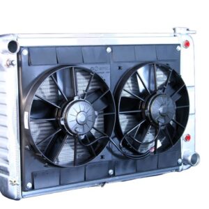 DEWITTS RADIATOR Radiator w/Fans Camaro 67-69 BBC Auto Trans Raw 32-4139022A