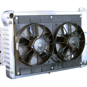 DEWITTS RADIATOR Radiator w/Fans Camaro 67-69 BBC Man Trans Raw 32-4139022M
