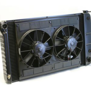 DEWITTS RADIATOR Radiator w/Fans Chevelle 68-72 Auto Trans Black 32-4239003A