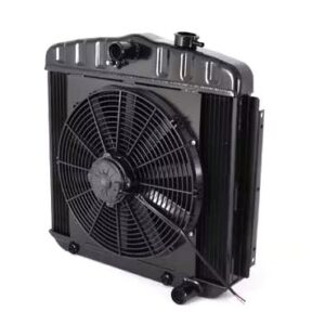 DEWITTS RADIATOR Radiator w/Fans 55-57 Chevy Auto Trans Black 32-4239013A
