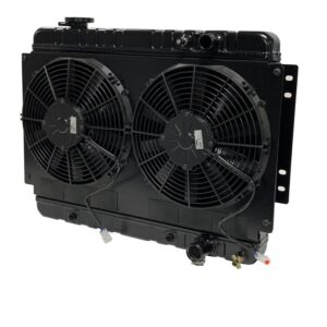 DEWITTS RADIATOR Radiator w/fans Chevelle 64-67 LS Man Trans Blk 32-6239002A