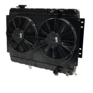 DEWITTS RADIATOR Radiator w/Fans Chevelle 68-72 LS Man Trans Blk 32-6239003M