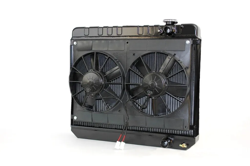 DEWITTS RADIATOR Radiator w/Fans Nova 62-67 LS Man Trans Blk 32-6239010M