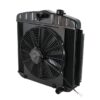 DEWITTS RADIATOR Radiator w/Fans 55-57 Chevy LS Auto Trans Blk 32-6239013A