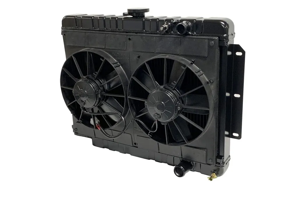 DEWITTS RADIATOR Radiator w/Fans Impala LS 59-64 Man Trans Blk 32-6239014M