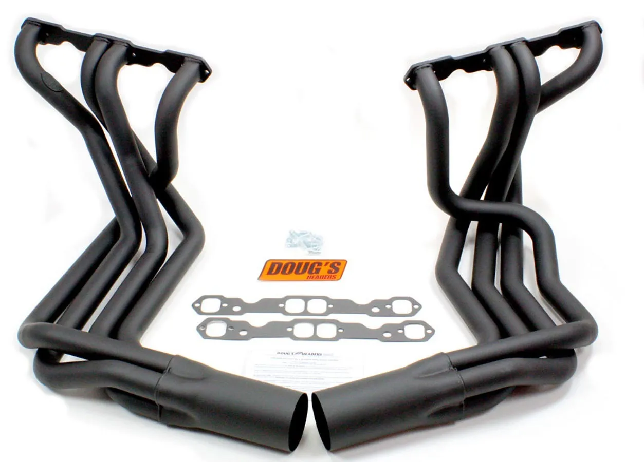 DOUGS HEADERS SBC Side Mount Headers - Black - 63-82 Vette D380-B