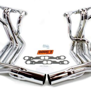 DOUGS HEADERS SBC Side Mount Headers - Chrome - 63-82 Vette D380-C