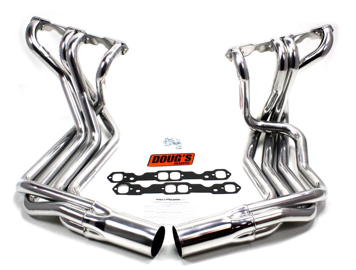 DOUGS HEADERS SBC Side Mount Headers - Silver - 63-82 Vette D380