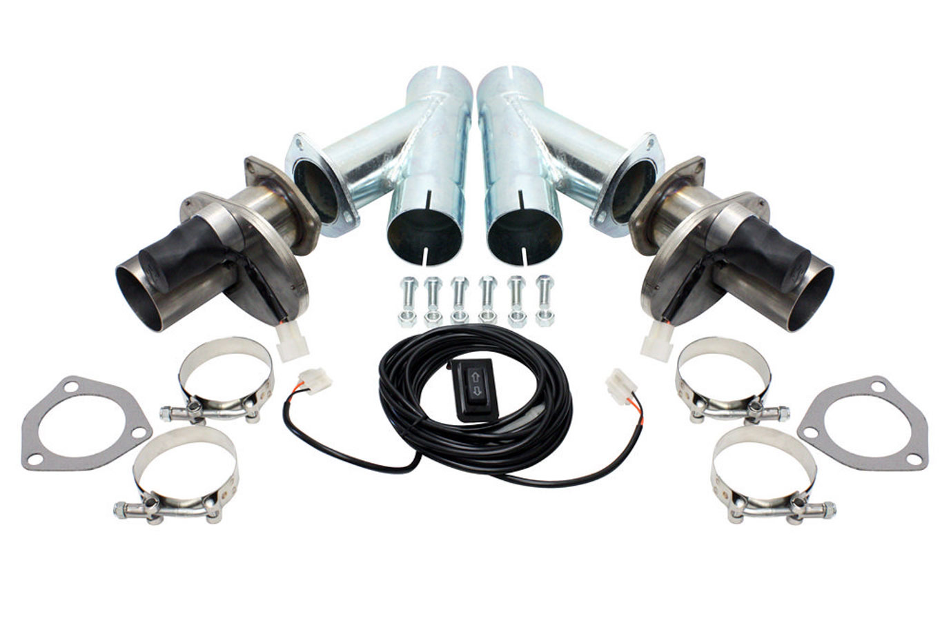 DOUGS HEADERS 2.5in Exhaust Cutout Kit Electric (pair) DEC250AK