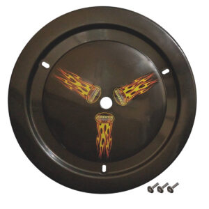 DOMINATOR RACE PRODUCTS Wheel Cover Bolt-On Black Real Style 1006-B-BK
