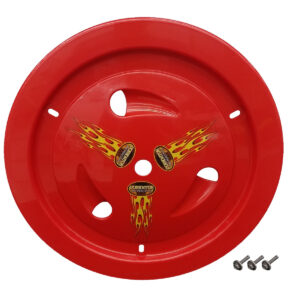 DOMINATOR RACE PRODUCTS Wheel Cover Bolt-On Red Real Style 1007-B-RD