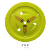 DOMINATOR RACE PRODUCTS Wheel Cover Dzus-On Fluo Yellow Real Style 1007-D-FLO-YE