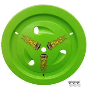 DOMINATOR RACE PRODUCTS Wheel Cover Dzus-On Xtr Green Real Style 1007-D-XG