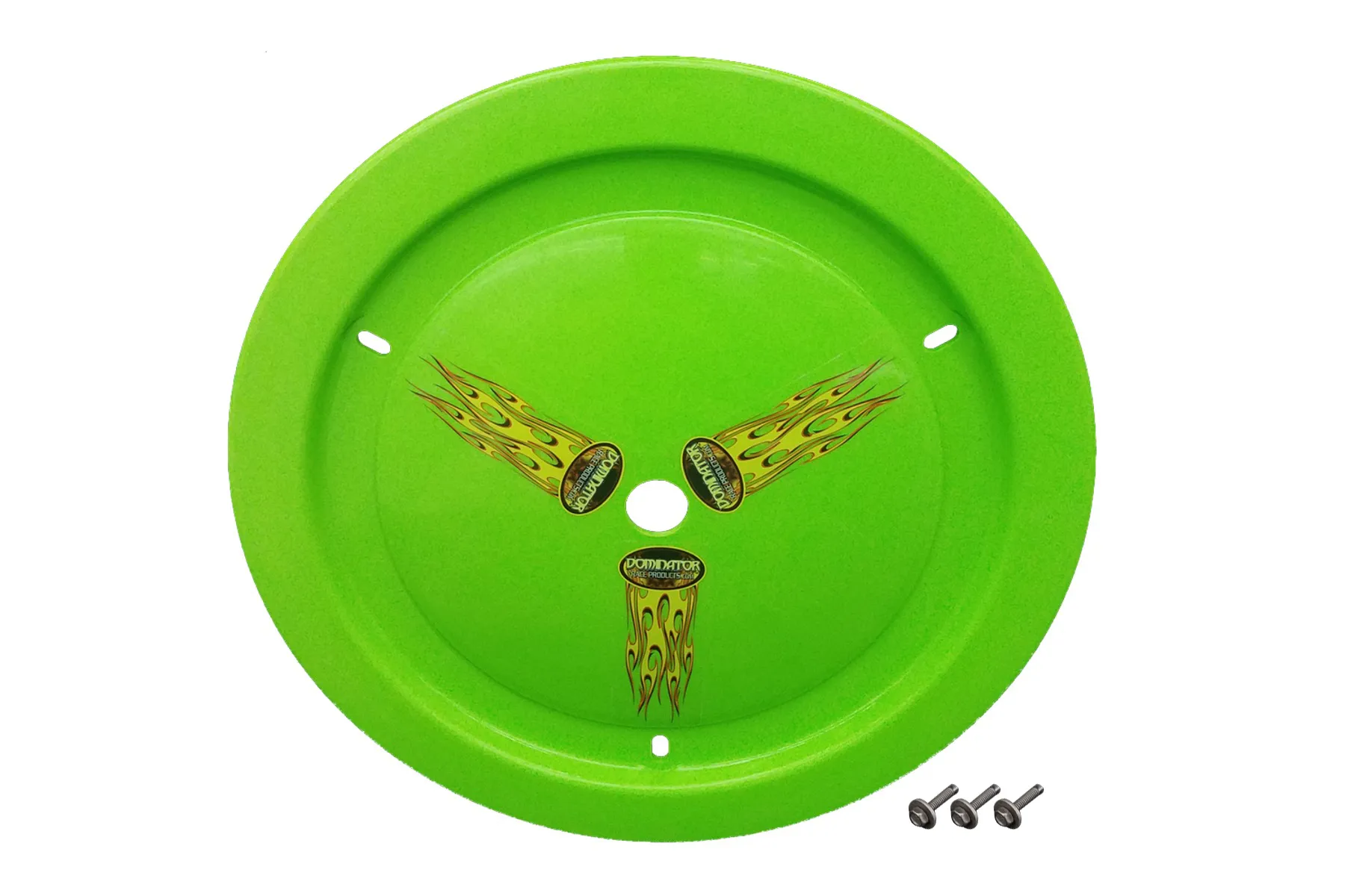 DOMINATOR RACE PRODUCTS Wheel Cover Bolt-On Xtr Green 1012-B-XG