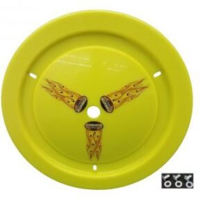 DOMINATOR RACE PRODUCTS Wheel Cover Dzus-On Fluo Yellow 1012-D-FLO-YE