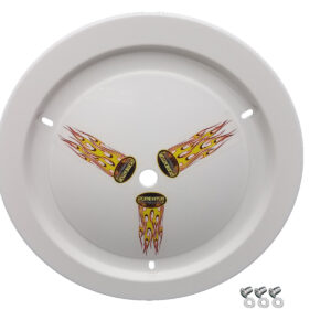 DOMINATOR RACE PRODUCTS Wheel Cover Dzus-On White 1012-D-WH