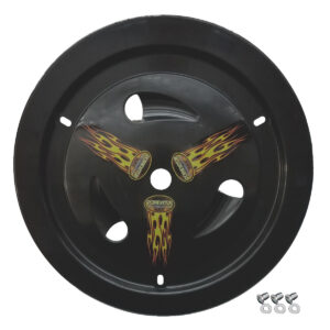DOMINATOR RACE PRODUCTS Wheel Cover Bolt-On Black 1013-B-BK