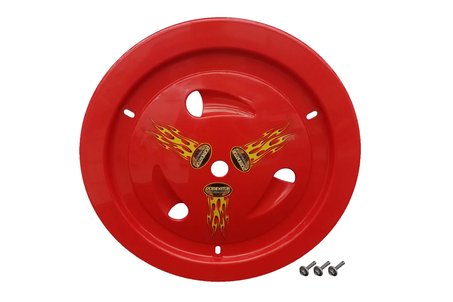 DOMINATOR RACE PRODUCTS Wheel Cover Bolt-On Red 1013-B-RD