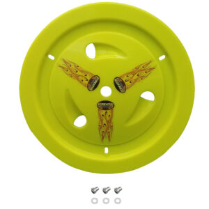 DOMINATOR RACE PRODUCTS Wheel Cover Dzus-On Fluo Yellow 1013-D-FLOYE