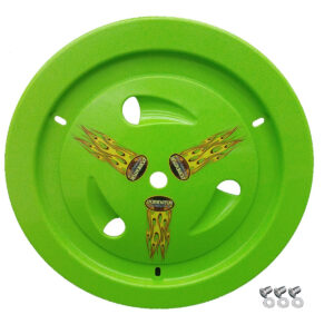 DOMINATOR RACE PRODUCTS Wheel Cover Dzus-On Xtr Green 1013-D-XG