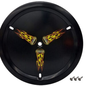 DOMINATOR RACE PRODUCTS Wheel Cover Aluminum Bolt-On 15in Black 1030-B-BK