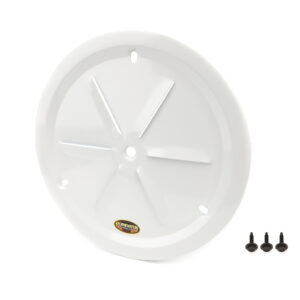 DOMINATOR RACE PRODUCTS Wheel Cover Louver Vent Alum Bolt 15in White 1031-B-WH