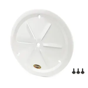 DOMINATOR RACE PRODUCTS Wheel Cover Louver Vent Alum Bolt 15in White 1031-B-WH